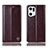 Coque Portefeuille Livre Cuir Etui Clapet H06P pour Oppo Find X5 5G Marron