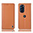 Coque Portefeuille Livre Cuir Etui Clapet H07P pour Motorola Moto Edge 30 Pro 5G Orange