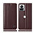 Coque Portefeuille Livre Cuir Etui Clapet H07P pour Motorola Moto Edge 30 Ultra 5G Marron