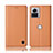 Coque Portefeuille Livre Cuir Etui Clapet H07P pour Motorola Moto Edge X30 Pro 5G Orange