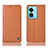 Coque Portefeuille Livre Cuir Etui Clapet H07P pour Oppo A18 Orange