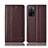 Coque Portefeuille Livre Cuir Etui Clapet H07P pour Oppo A53s 5G Marron