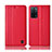 Coque Portefeuille Livre Cuir Etui Clapet H07P pour Oppo A56 5G Rouge