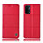 Coque Portefeuille Livre Cuir Etui Clapet H07P pour Oppo A74 5G Rouge