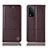 Coque Portefeuille Livre Cuir Etui Clapet H07P pour Oppo A93s 5G Marron