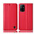 Coque Portefeuille Livre Cuir Etui Clapet H07P pour Oppo F19 Pro+ Plus 5G Rouge