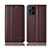 Coque Portefeuille Livre Cuir Etui Clapet H07P pour Oppo Find X3 5G Marron