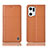 Coque Portefeuille Livre Cuir Etui Clapet H07P pour Oppo Find X5 5G Orange