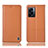 Coque Portefeuille Livre Cuir Etui Clapet H07P pour Oppo K10 5G India Orange