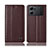 Coque Portefeuille Livre Cuir Etui Clapet H07P pour Oppo K10 5G Marron