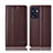 Coque Portefeuille Livre Cuir Etui Clapet H07P pour Oppo Reno7 SE 5G Marron