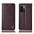 Coque Portefeuille Livre Cuir Etui Clapet H07P pour Realme V23 5G Marron