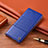 Coque Portefeuille Livre Cuir Etui Clapet H07P pour Samsung Galaxy A03 Bleu