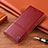 Coque Portefeuille Livre Cuir Etui Clapet H07P pour Samsung Galaxy S21 Ultra 5G Rouge