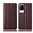 Coque Portefeuille Livre Cuir Etui Clapet H07P pour Vivo iQOO 8 Pro 5G Marron