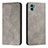 Coque Portefeuille Livre Cuir Etui Clapet H07X pour Motorola Moto E22S Gris