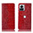 Coque Portefeuille Livre Cuir Etui Clapet H08P pour Motorola Moto Edge 30 Ultra 5G Rouge