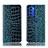Coque Portefeuille Livre Cuir Etui Clapet H08P pour Motorola Moto G51 5G Bleu