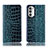 Coque Portefeuille Livre Cuir Etui Clapet H08P pour Motorola Moto G82 5G Bleu