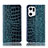 Coque Portefeuille Livre Cuir Etui Clapet H08P pour Oppo Find X5 5G Bleu