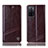 Coque Portefeuille Livre Cuir Etui Clapet H09P pour Oppo A55S 5G Marron