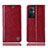 Coque Portefeuille Livre Cuir Etui Clapet H09P pour Oppo F21s Pro 5G Rouge