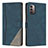 Coque Portefeuille Livre Cuir Etui Clapet H09X pour Nokia G11 Bleu