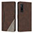 Coque Portefeuille Livre Cuir Etui Clapet H09X pour Sony Xperia 1 V Marron