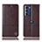 Coque Portefeuille Livre Cuir Etui Clapet H10P pour Motorola Moto G200 5G Marron