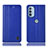 Coque Portefeuille Livre Cuir Etui Clapet H10P pour Motorola Moto G41 Bleu