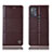 Coque Portefeuille Livre Cuir Etui Clapet H10P pour Motorola Moto G50 Marron