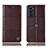 Coque Portefeuille Livre Cuir Etui Clapet H10P pour Motorola Moto G82 5G Marron