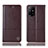 Coque Portefeuille Livre Cuir Etui Clapet H10P pour Oppo F19 Pro+ Plus 5G Marron