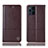 Coque Portefeuille Livre Cuir Etui Clapet H10P pour Oppo Find X3 5G Marron