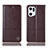 Coque Portefeuille Livre Cuir Etui Clapet H10P pour Oppo Find X5 5G Marron