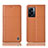 Coque Portefeuille Livre Cuir Etui Clapet H10P pour Oppo K10 5G India Orange