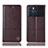 Coque Portefeuille Livre Cuir Etui Clapet H10P pour Oppo K9 Pro 5G Marron