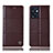 Coque Portefeuille Livre Cuir Etui Clapet H10P pour Oppo Reno7 SE 5G Marron