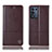 Coque Portefeuille Livre Cuir Etui Clapet H10P pour Realme Q3s 5G Marron