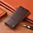 Coque Portefeuille Livre Cuir Etui Clapet H10P pour Samsung Galaxy F42 5G Marron