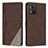 Coque Portefeuille Livre Cuir Etui Clapet H10X pour Motorola Moto E13 Marron