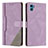 Coque Portefeuille Livre Cuir Etui Clapet H10X pour Motorola Moto E22S Violet