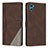 Coque Portefeuille Livre Cuir Etui Clapet H10X pour Motorola Moto E32 India Marron