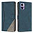 Coque Portefeuille Livre Cuir Etui Clapet H10X pour Motorola Moto Edge 30 Lite 5G Bleu