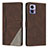 Coque Portefeuille Livre Cuir Etui Clapet H10X pour Motorola Moto Edge 30 Lite 5G Marron