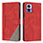 Coque Portefeuille Livre Cuir Etui Clapet H10X pour Motorola Moto Edge 30 Lite 5G Rouge