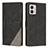 Coque Portefeuille Livre Cuir Etui Clapet H10X pour Motorola Moto G53 5G Noir