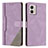 Coque Portefeuille Livre Cuir Etui Clapet H10X pour Motorola Moto G53 5G Violet