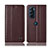 Coque Portefeuille Livre Cuir Etui Clapet H11P pour Motorola Moto Edge X30 5G Marron