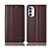 Coque Portefeuille Livre Cuir Etui Clapet H11P pour Motorola Moto G71s 5G Marron